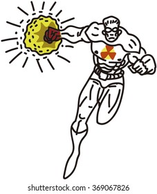 Super Hero Man Running.