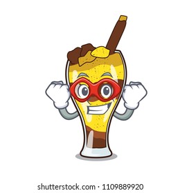 Super hero mangonada fruit character cartoon