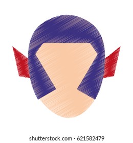 super hero with mask character