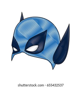 super hero mask for face character in flat style vector illustration