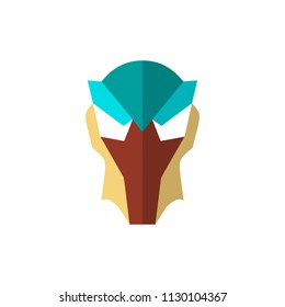 Super hero mask in flat style. Character cartoon superhero. Vector illustration