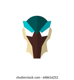 Super hero mask in flat style. Big colorful cartoon superhero. Vector illustration eps10