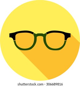 Super hero mask glasses collection. Flat style avatar icon. Colorful vector illustration eps 8. Man and women, retro, wayfarer, aviator, geek, hipster eyeglasses frames in different character colors. 