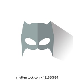 super hero mask icon colorful vector illustration , flat style , Long Shadow