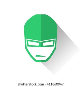 super hero mask icon colorful vector illustration , flat style , Long Shadow