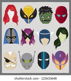 SUPER HERO MASK ICON. Editable Vector Illustration File.