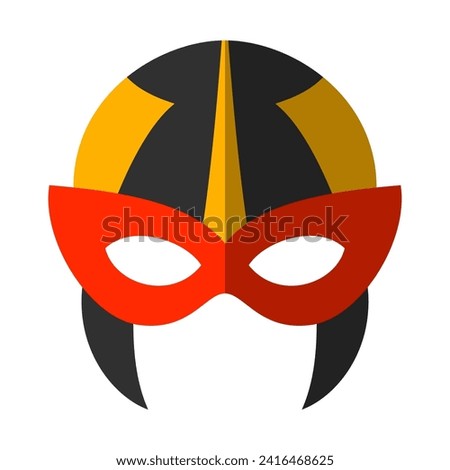 Super hero mask. Superhero face masque and masking cartoon character. Comic book mask. Heroic or savior vector illustration