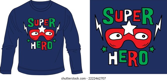 super hero mask t shirt graphic design vector illustration 
