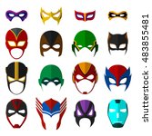 Super hero masks set. Vector EPS10 illustration