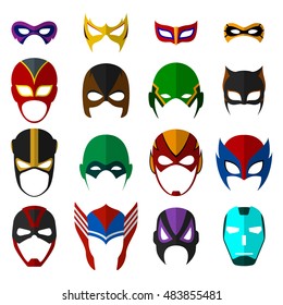 Super Hero Masks Set. Vector EPS10 Illustration