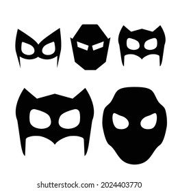 super hero masks vector illustration set