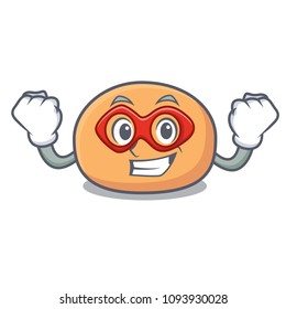 Super hero mochi character cartoon style