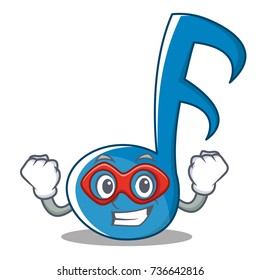 Super Hero Music Note Character Cartoon