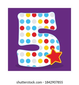 super hero number design vector illustration