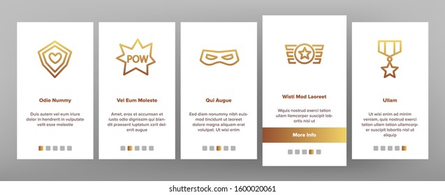 Super Hero Onboarding Mobile App Page Screen Vector