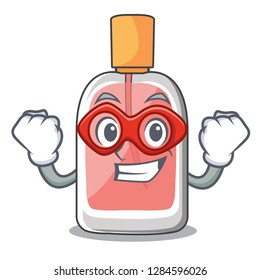 Super hero parfum botlle shape on the cartoon