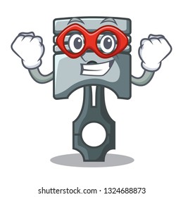 Super hero piston character in a the box