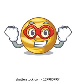 Super hero planet ray venus above sky cartoon