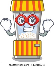 Super hero popcorn vending machine in a character