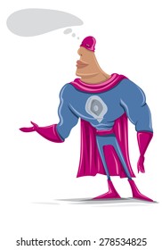 Super Hero Posing, Very Strong Guy (Vector Art)