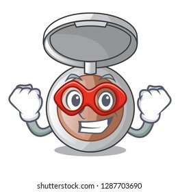Super hero powder makeup isolated in the mascot