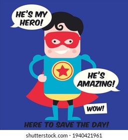 super hero power baby print