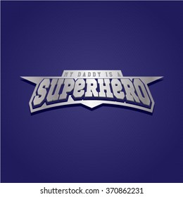 Super hero power full typography, t-shirt graphics, vectors. Logo set. Luxury, royal metal