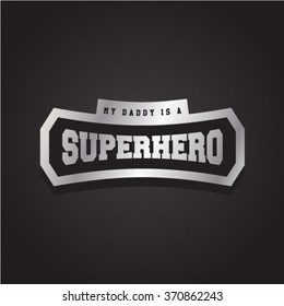 Super hero power full typography, t-shirt graphics, vectors. Logo set. Luxury, royal metal