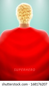 Super hero in red cloak, eps 10