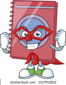 Super hero red closed book for education object.