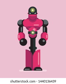 a Super Hero Robot flat design