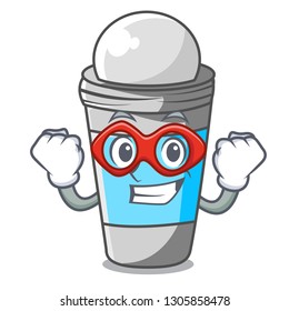 Super hero roll on deodorant in cartoon bottle