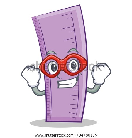 Super hero ruler character cartoon design