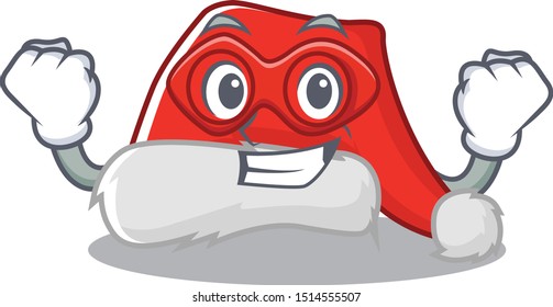 Super hero santa hat kept in cartoon cupboard