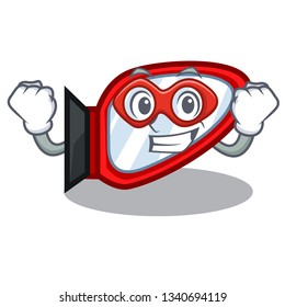 Super hero side mirror in the cartoon shape