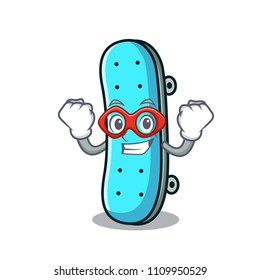 Super hero skateboard character cartoon style