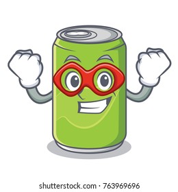 Super hero soft drink character cartoon