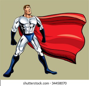 super hero standing pose