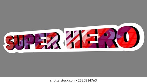 super hero sticker vector illustration design