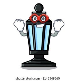 Super hero street lamp character cartoon