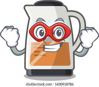 Super hero tea maker in the cartoon shape