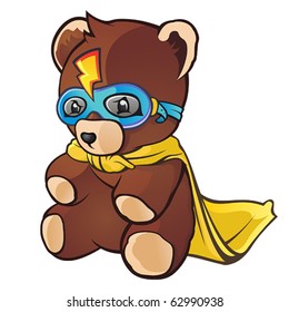 Super Hero Teddy Bear Cartoon Character