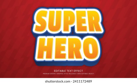 super hero text effect template editable design for business logo and brand