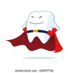 Super Hero Tooth Mascot