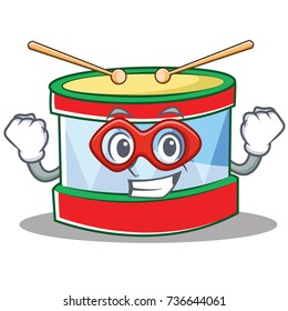 Super hero toy drum character cartoon
