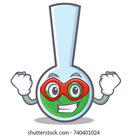 Super hero tube laboratory character cartoon