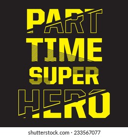 Super hero typography, t-shirt graphics, vectors