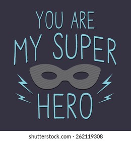 Super hero typography, t-shirt graphics, vectors