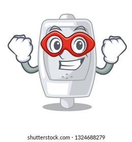 Super hero urinal in the a cartoon shape Super hero urinal in the a cartoon shape