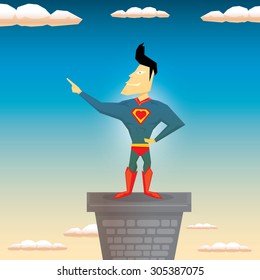 super hero. vector illustration